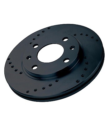 Black Diamond Drilled Frt Disc for Seat Ibiza Mk1 021 with 227.5mm Discs 84>1/93