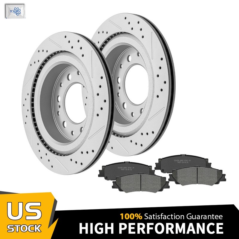335mm Rear Disc Rotors Brake Pads For Toyota Tundra Sequoia LX600 2022 – 2023