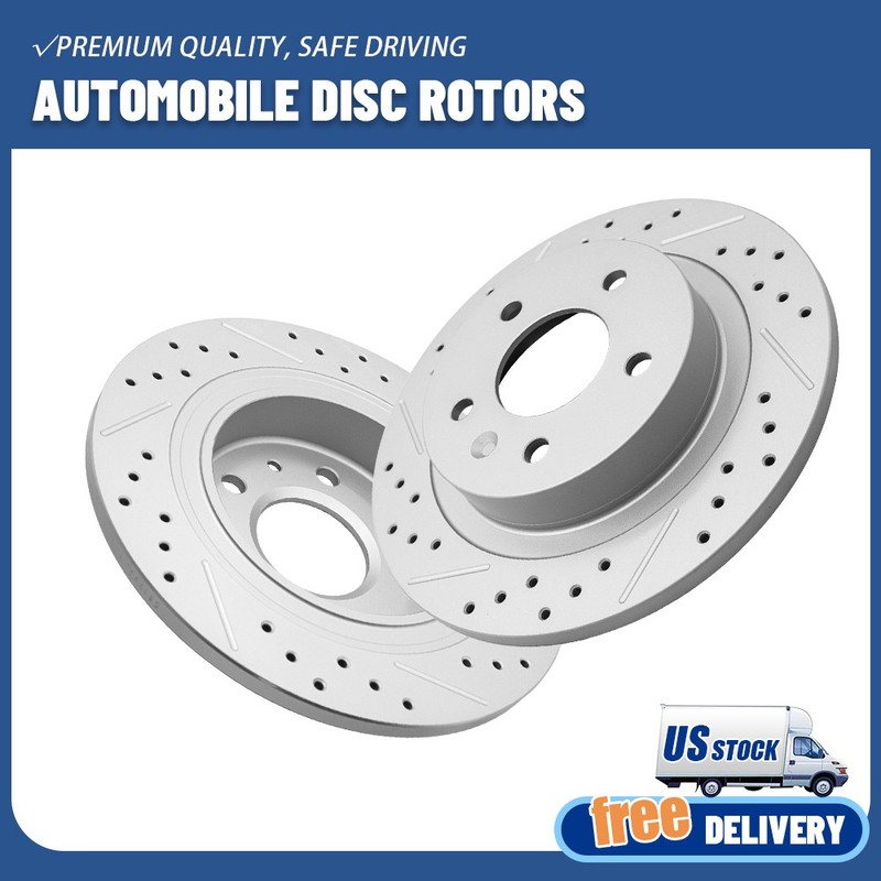 Rear Drilled Brake Rotors For Chevy Equinox Malibu GMC Terrain Buick Envision