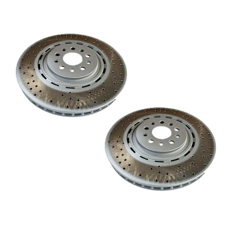 NEW 2Pcs Front Brake Disc Dimpled Rotors Fit For Maserati Levante S 2017-2022