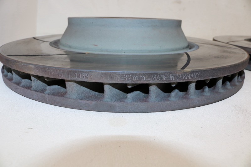 2007-2013 Porsche 911 Sebro Front Slotted Rotor Pair 909355C/909356C gallery