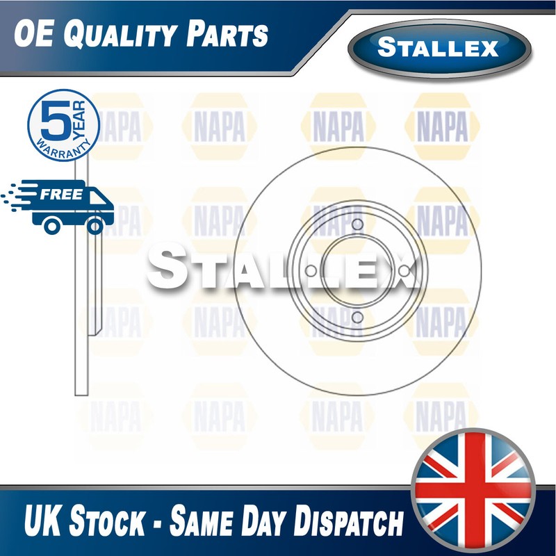 Fits Ford Capri Escort 1.6 2.0 1x Brake Disc Front Stallex 1170614