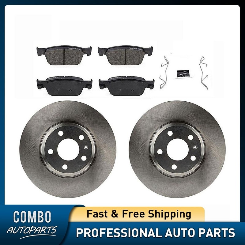 Front Disc Brake Pad Set Disc Brake Rotor fits 2017-2019 Audi A4 Quattro