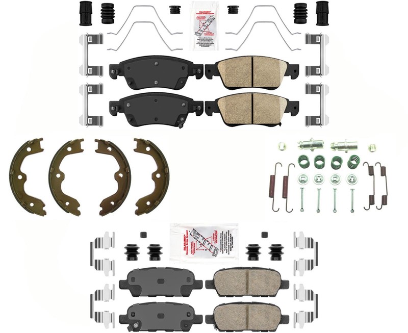 AmeriPLATINUM Ceramic Pads Hardware boots Brake Pads Fits Infiniti Q60 2014-15