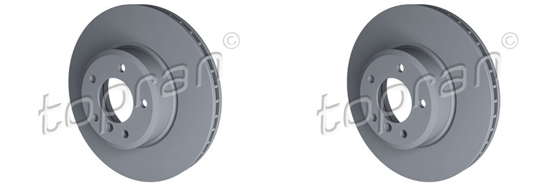 Front brake disc pair kit TOPRAN BMW 5 E60 520 523 525 530 5 E61
