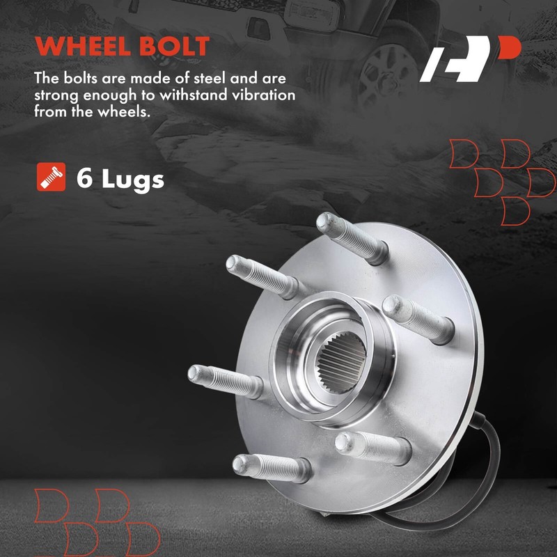 8pcs Front Drilled Rotor & Pads + Hub Bearing for Chevrolet Silverado GMC Sierra gallery