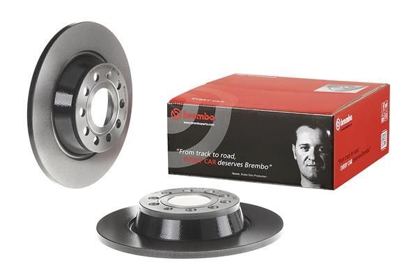 2x Brake Discs Rear Solid Braking Fits Audi Seat Skoda VW BREMBO 08.A202.11 gallery