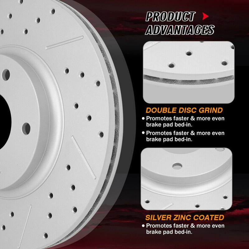 For Lexus Rx350 Rx450H Toyota Highlander Sienna Rear Disc Brake Rotor Set gallery