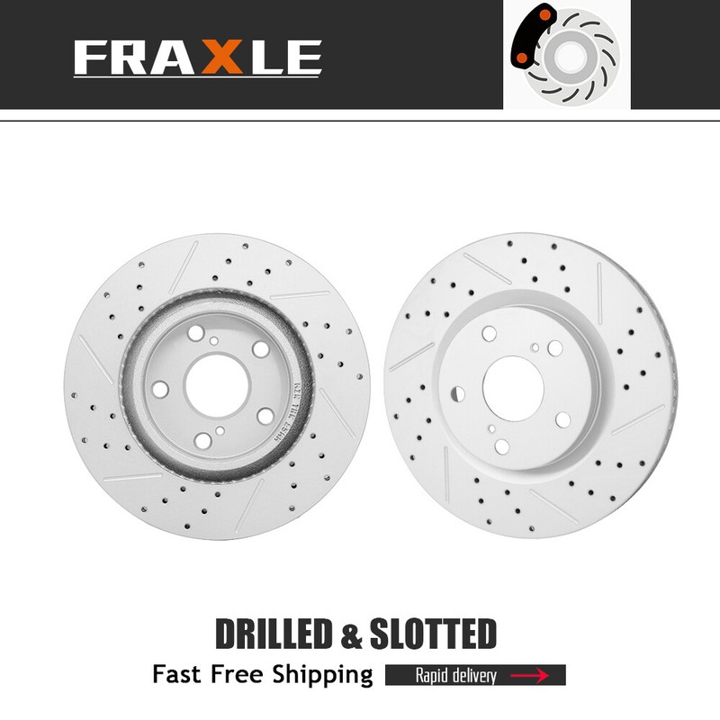 296mm Front Brake Rotors for 07-18 Lexus ES350 ES300h 11-16 tC 09-10 Vibe L4 2.4