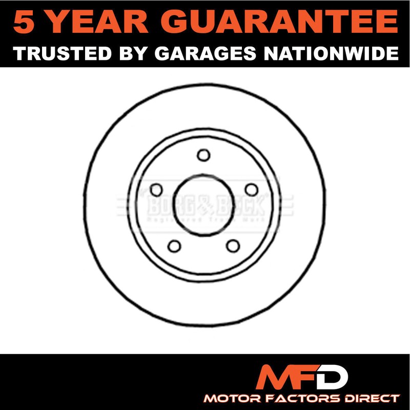 Fits Mitsubishi Lancer 2007- 1.5 1.6 1.8 D 2.0 MFD Front 1x Brake Disc 5105513AA