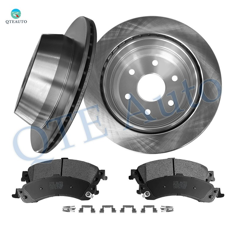 6 Rear 325 Brake Disc Rotors-Ceramic Brake Pad Kit For 2003-2006 GMC Sierra 1500