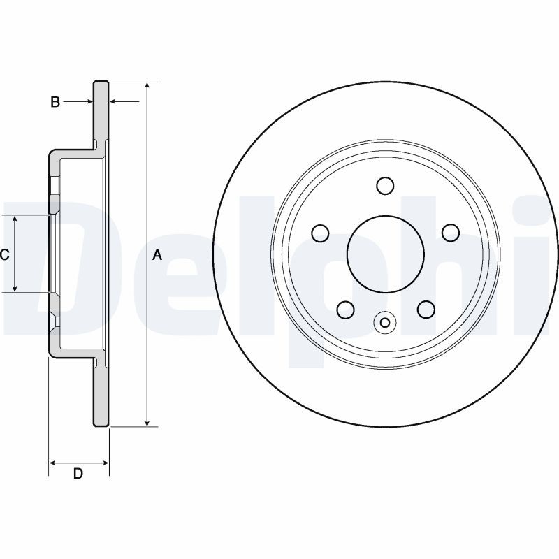 2x BG4761C DELPHI brake disc for Opel, Vauxhall