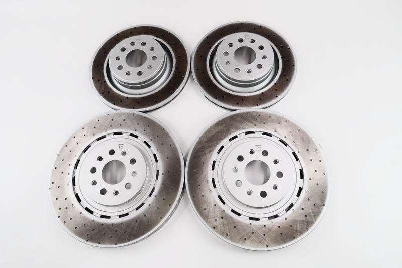 Maserati Levante S Trofeo front rear brake disc dimpled rotors TopEuro #1564 gallery