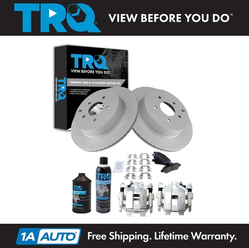 TRQ Rear Brake Pad & Rotor Kit Fits 2011-2018 INFINITI 2009-2020 Nissan