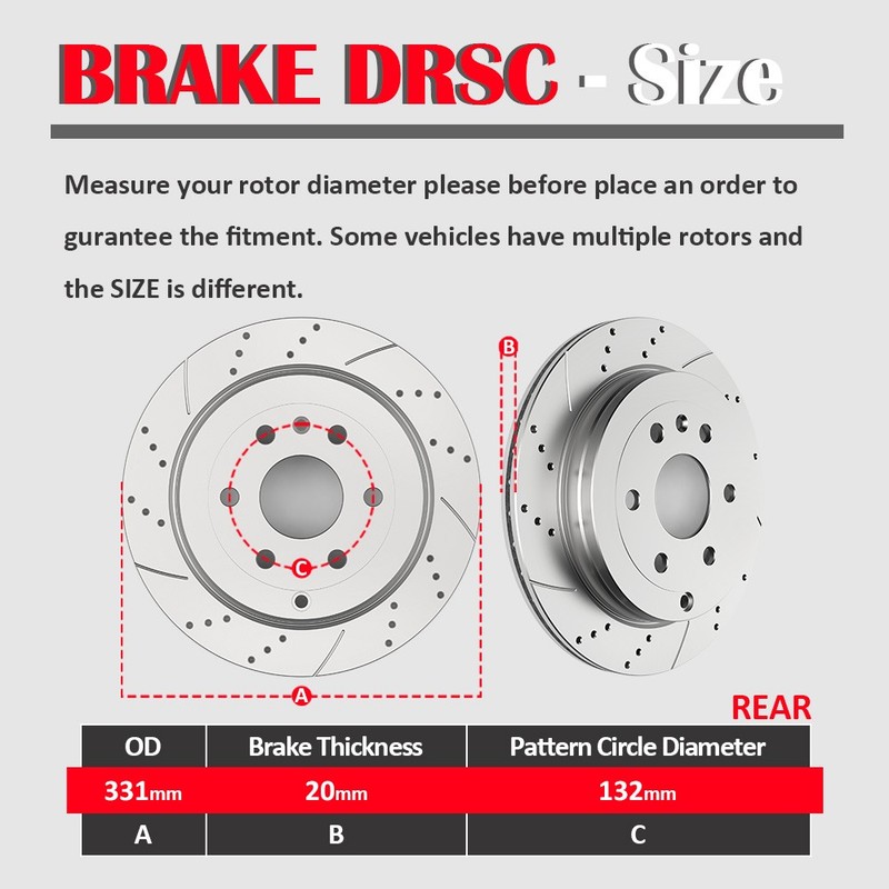 Fit 2007-2016 Chevy Traverse GMC Acadia Enclave Front Rear Rotors Brake Pads Kit gallery