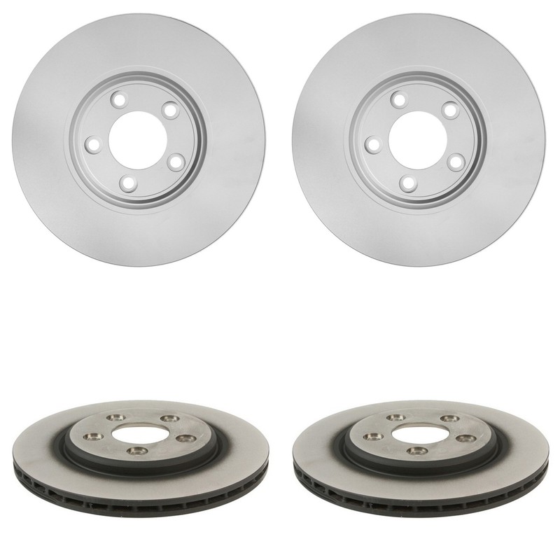 Hella Front 320mm Rear 288mm Brake Rotors Kit For Jaguar S-Type Vanden Plas XJ8