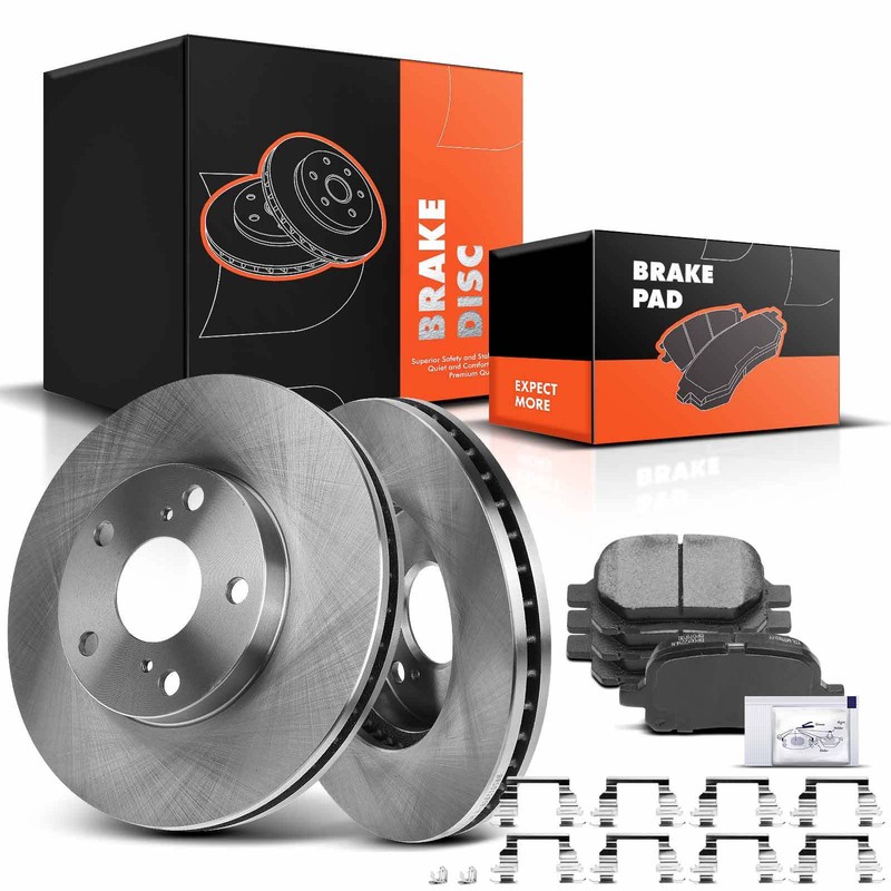 Disc Brake Rotors & Ceramic Brake Pads for Toyota Camry 1997-2001 Avalon Front