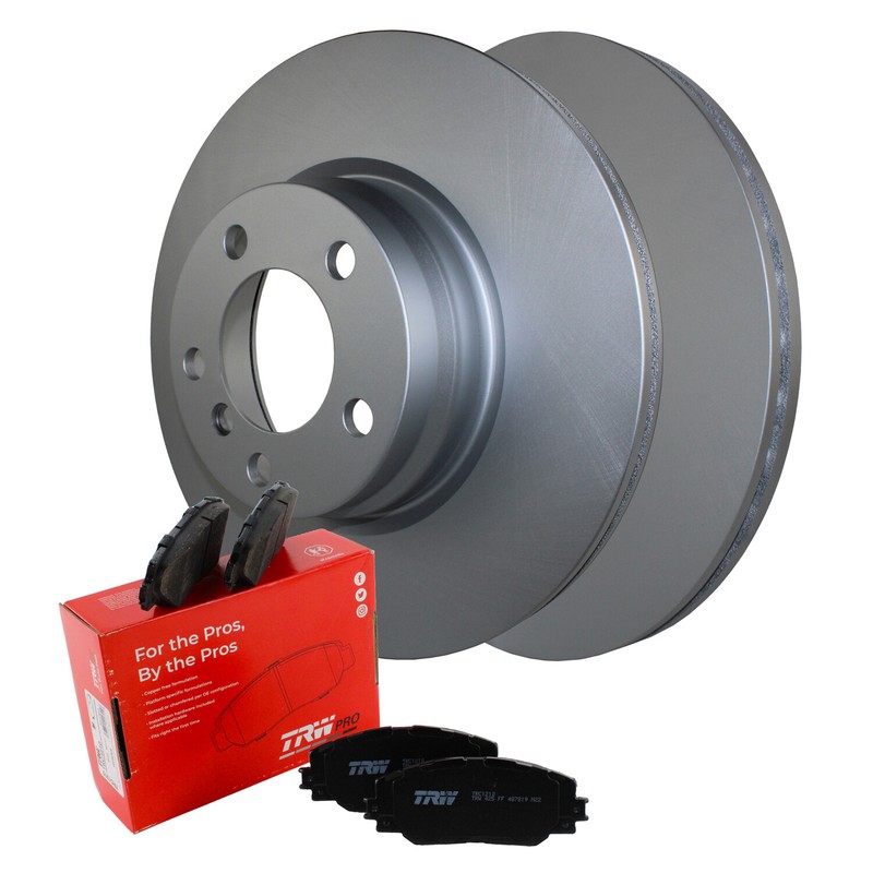 Front Brake Kit 330mm Rotors & TRW Low-Met Pads For BMW E91 E92 F22 F23 F30 F36