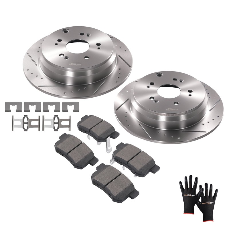 Rear Brake Rotors & Ceramic Pads Set for Honda CR-V 2005-16 Acura RDX 2010-2018 gallery