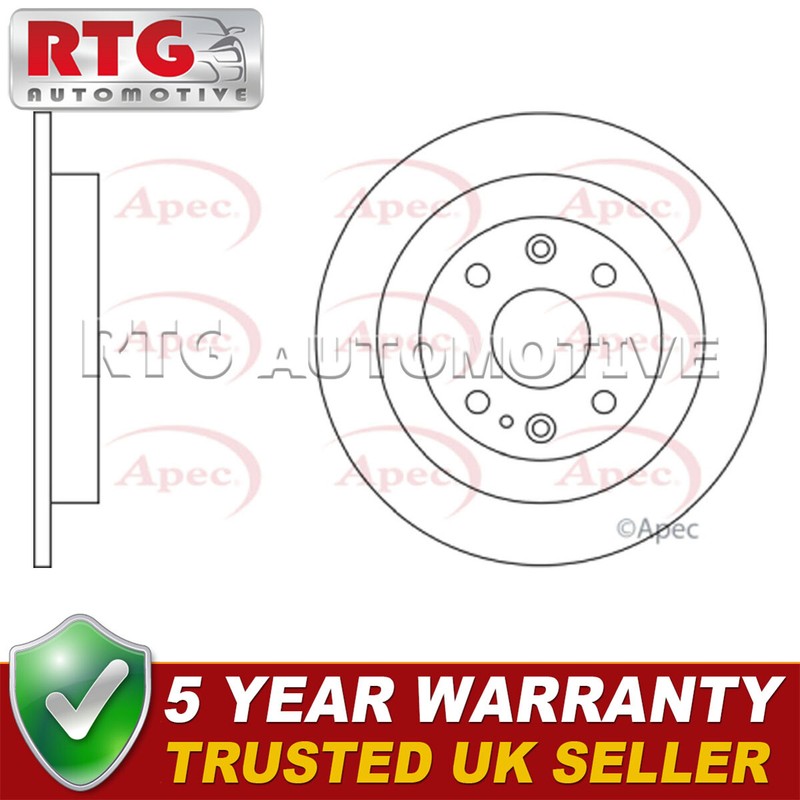 Rear 1x Brake Disc Fits Mazda MX-5 1993-2005 1.6 1.8 BB4C26251