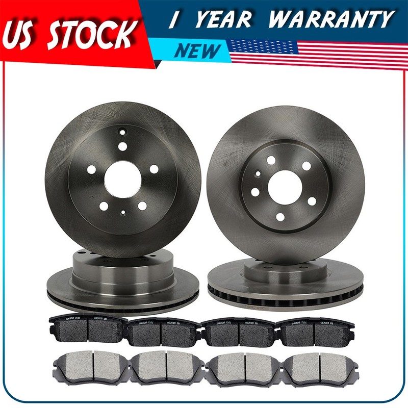 For 2010 – 2017 CHEVROLET EQUINOX Front And Rear Brake Rotors Discs Brake Pads