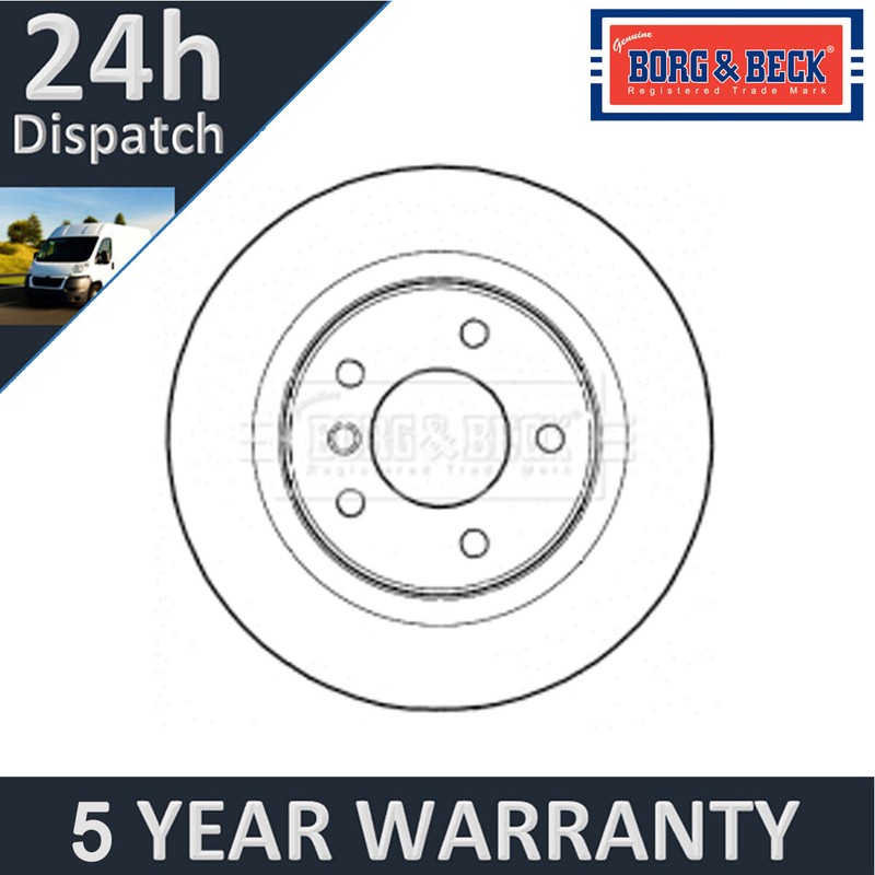 Fits BMW 3 Series 1 1.6 1.8 2.0 D 1x Brake Disc Rear Borg & Beck