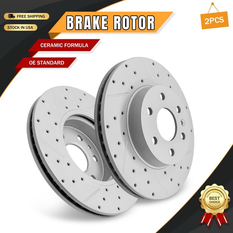 Front Drilled Brake Rotors for 2015-2020 GMC Canyon Chevrolet Colorado