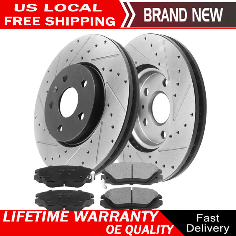 Front Brake Rotors and Ceramic Pads for Buick Regal Chevrolet Malibu GMC Terrain