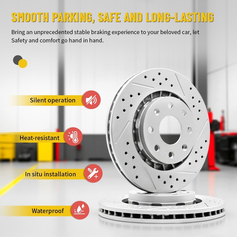 Front Drilled Brake Rotor For 2002-2015 Acura RSX/CSX/ILX Honda CR-V Honda Civic gallery