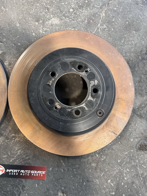 ✅08-15 MITSUBISHI LANCER EVO X REAR BRAKE ROTORS PAIR OEM USED gallery