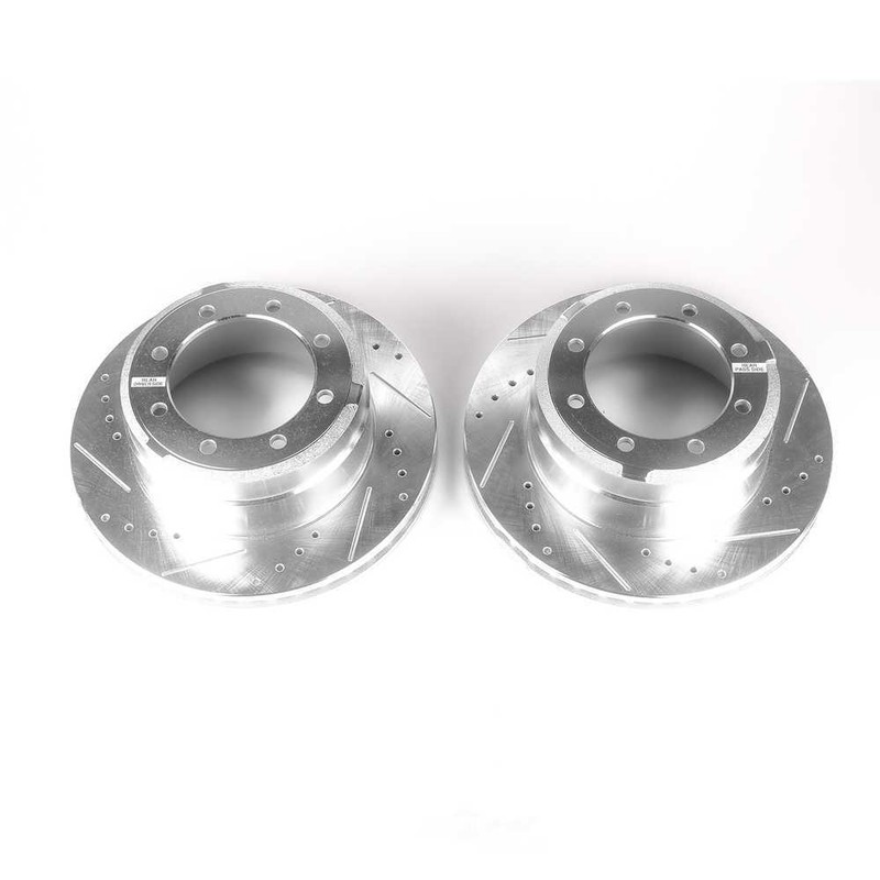 Disc Brake Rotor Set-Rear Drilled, Slotted and Zinc Plated Brake Rotor Pair