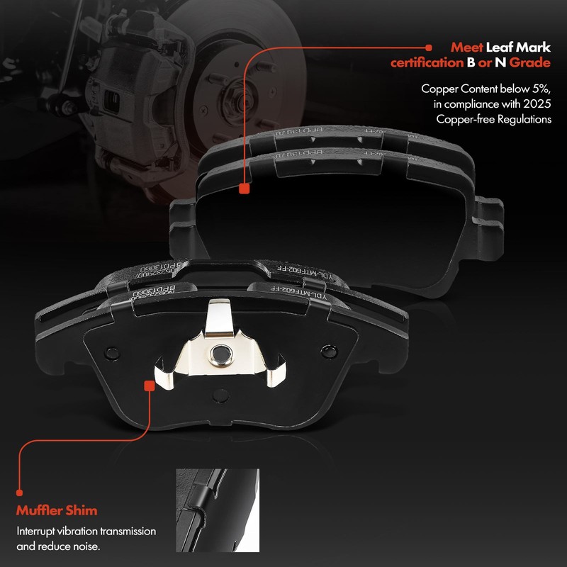 Front & Rear Side Disc Brake Rotors & Ceramic Brake Pads for Volvo S80 2016 FWD gallery