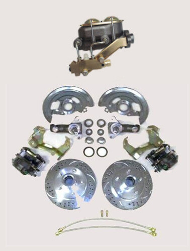 1964-1972 GM A F X Body Manual Slotted Disc Brake Conversion Kit Stock Spindles