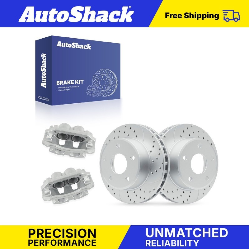 Front Drilled Slotted Brake Rotors Calipers for Dodge, Dakota 2009-2010