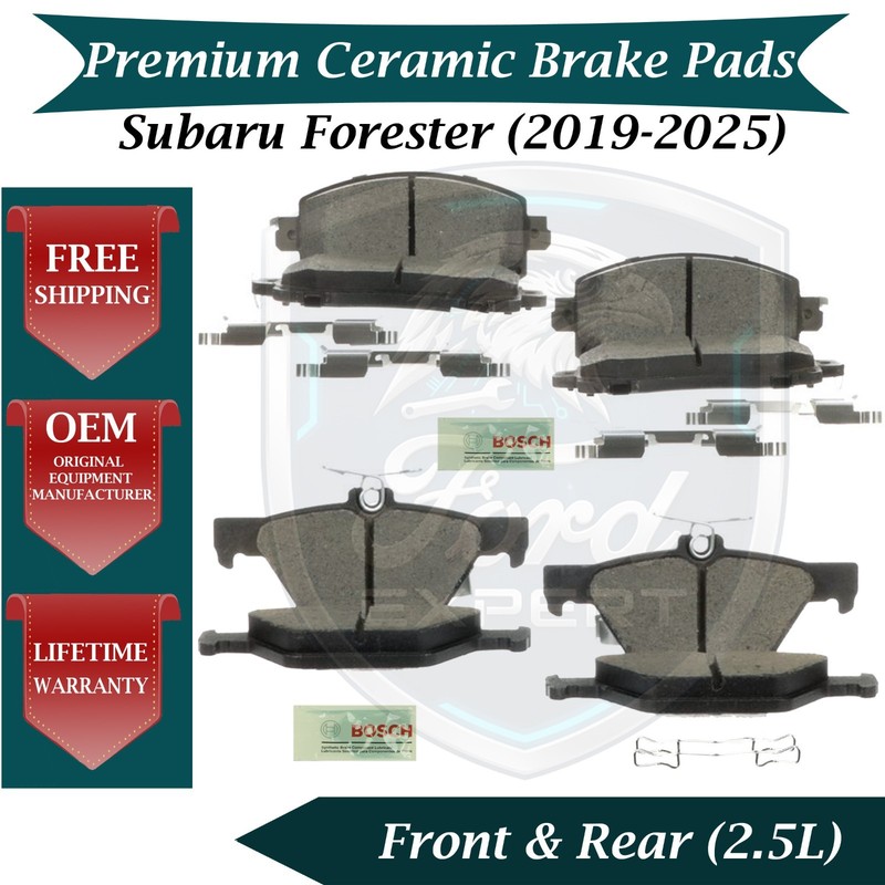 Bosch OEM Front & Rear Ceramic Brake Pads Kit For 2019-2025 Subaru Forester