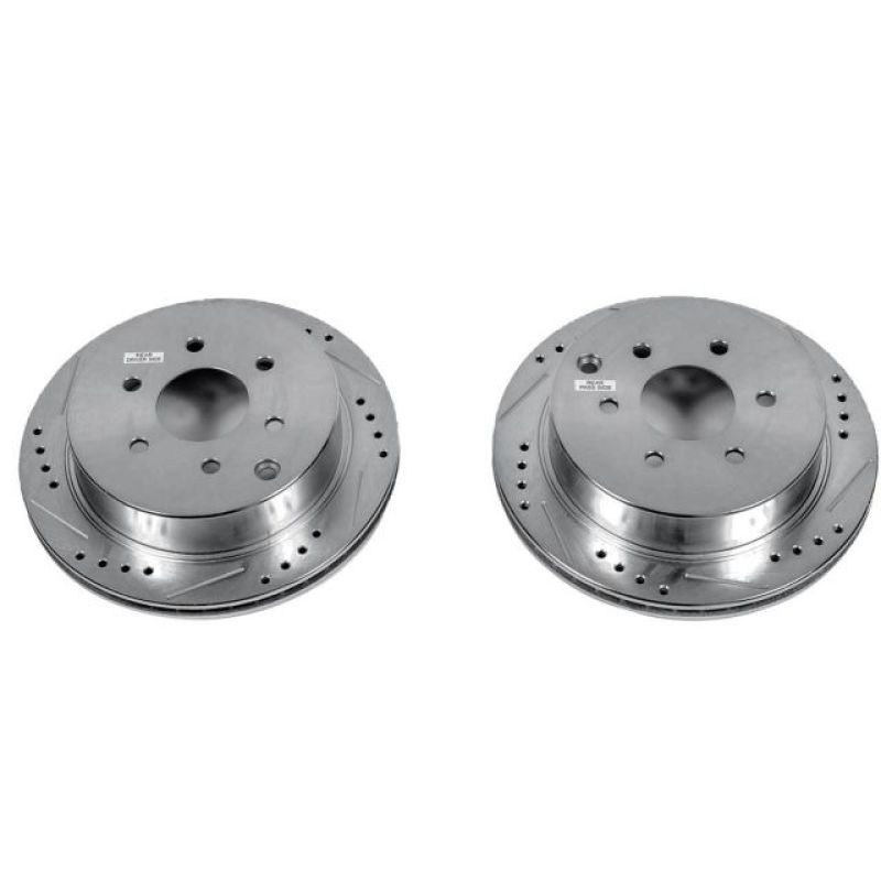Power Stop Rear Evolution Drilled & Slotted Rotors Fits 05-19 Nissan Frontier gallery