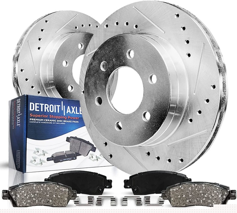 6-Lug Front Brake Pads Rotors for 2003-2009 Lexus GX470