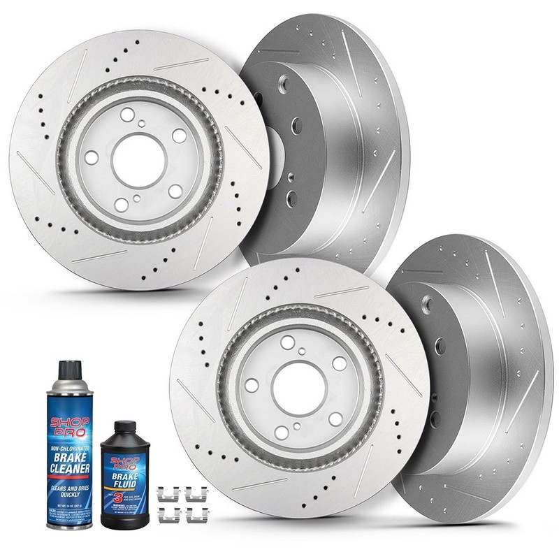 4X Brake Discs Rotors For Toyota Rav4 2006 2007 2008 2009 – 2012 Front and Rear