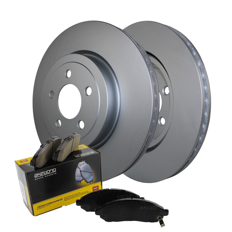 Front Brake Kit 345mm Rotors Akebono Ceramic Pads For Chrysler Dodge Four-Piston