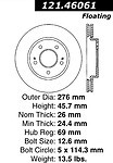 5399DS (FRONT 1 pc) Performance Sport Dimpled Slotted Brake Disc Rotor gallery