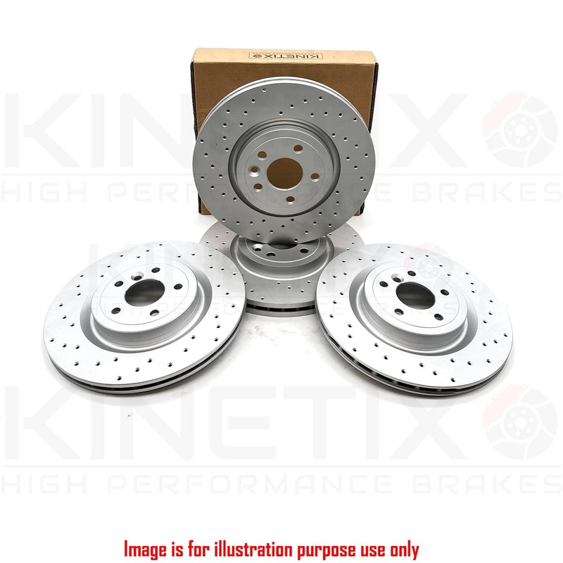 FOR RANGE ROVER VOGUE 4.4 TDV8 FRONT REAR DRILLED BRAKE DISCS 380mm 365mm FR RR
