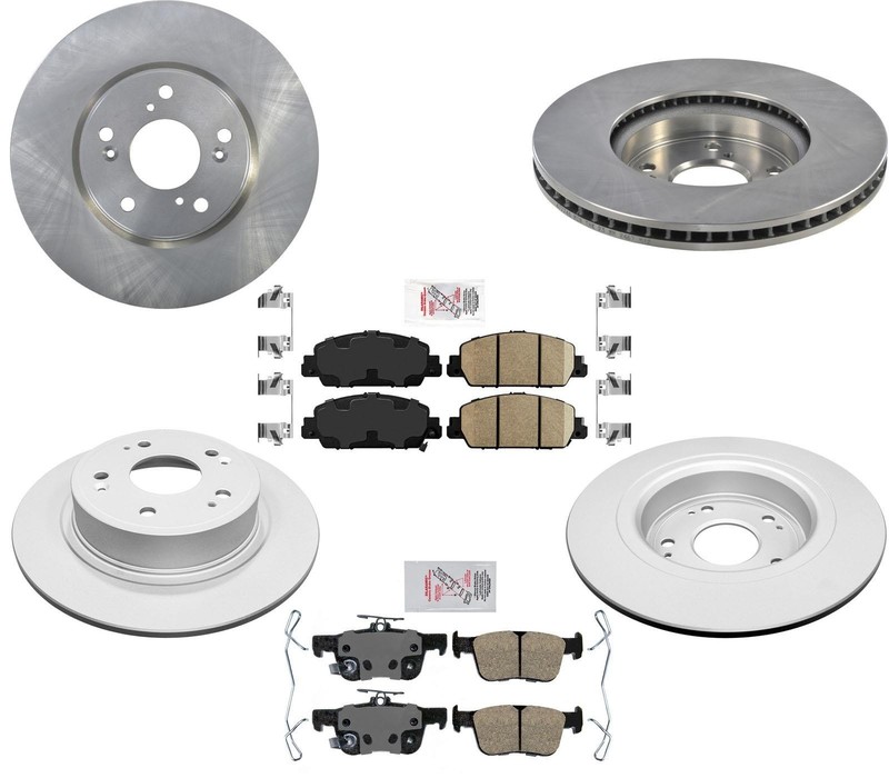 Disc Brake Rotors and Ceramic Brake Pads for 2018-2022 Honda Accord EX LX