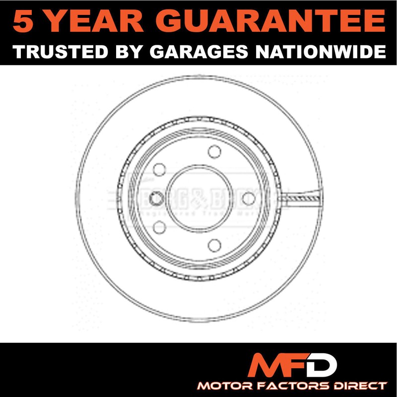 Fits BMW 3 Series 2004-2019 1 Series 2004- 2 Series 2012- MFD Rear 1x Brake Disc