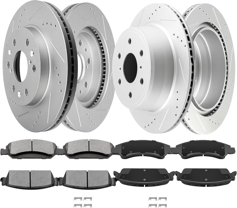 Front Rear Rotors Brake Pads Kit for Chevy Silverado Tahoe GMC Yukon Sierra 1500