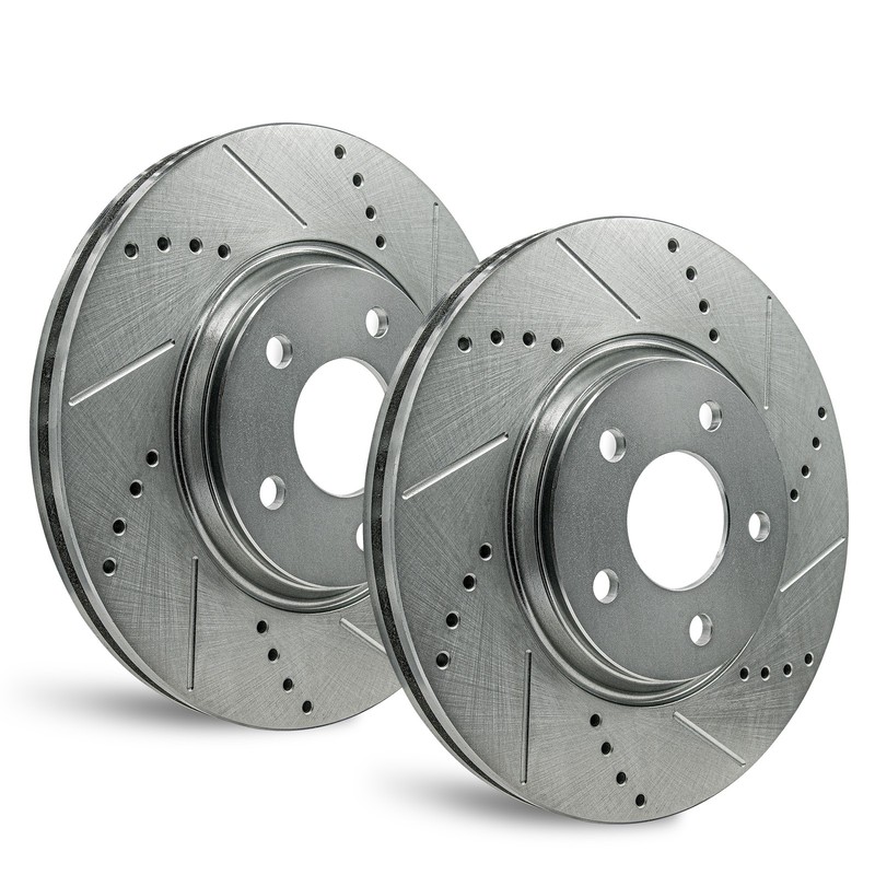 Rear Drilled & Slotted Rotors for Mercury Marauder 2003-2004