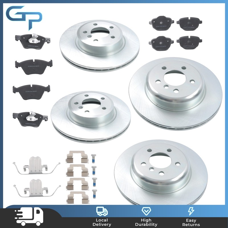 12x Front & Rear Disc Brake Rotors & Brake Pads For BMW 528i 11-16 528i xDrive
