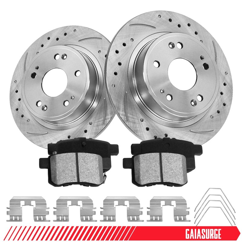 Rear Brake Pads and Rotors Kit – Exact Fit for 2009-2017 Honda Accord Acura TSX