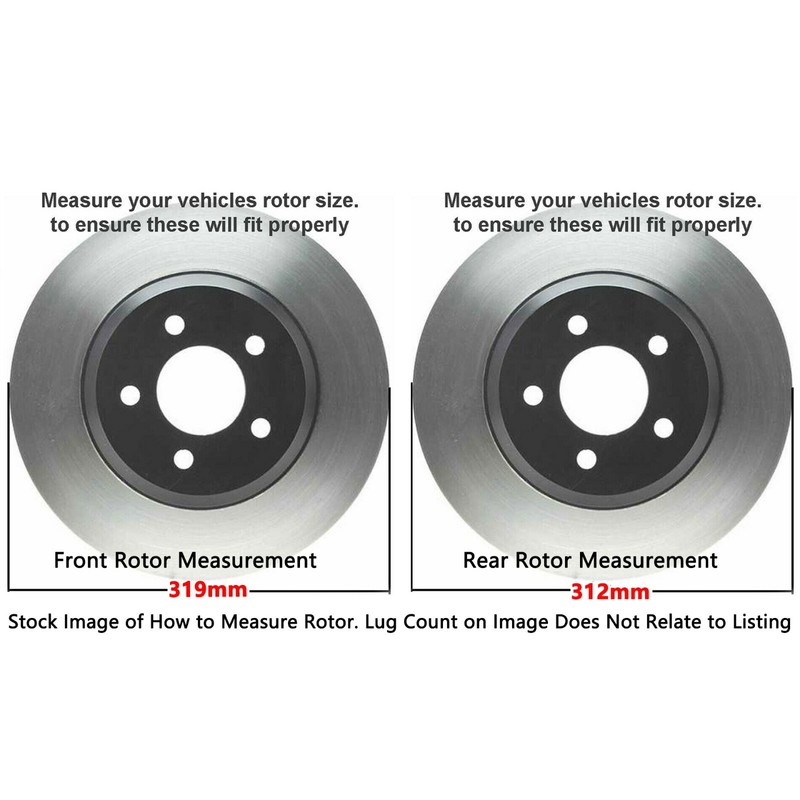 319mm Front+ 312mm Rear Rotor +Brake Pad for 2003-2009 Toyota 4Runner FJ Cruiser gallery