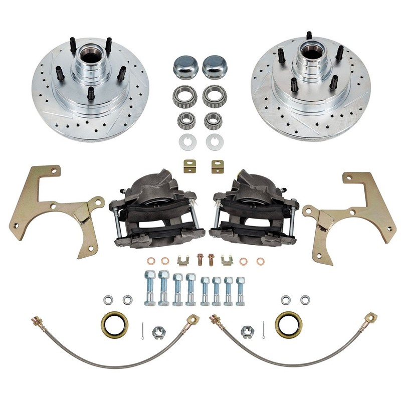 Complete Deluxe Bolt-On Disc Brake Kit Drilled rotor for 1957-64 Ford F100 Truck gallery