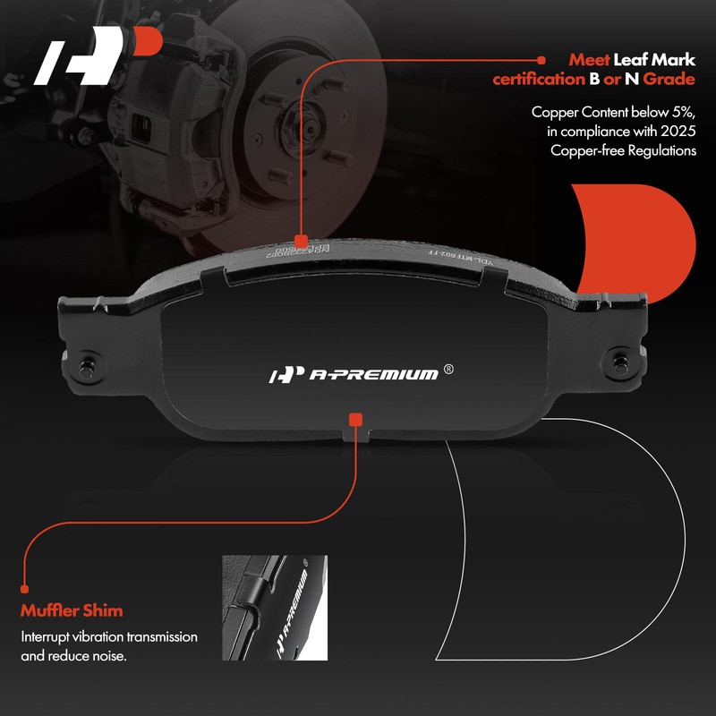 A-Premium Front Disc Brake Rotors & Ceramic Pads for Ford Thunderbird Lincoln gallery